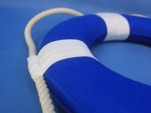 Handcrafted-Nautical-Decor-Vibrant-Blue-Lifering-with-White-Bands Handcrafted-Nautical-Decor-Vibrant-Blue-Lifering-with-White-Bands