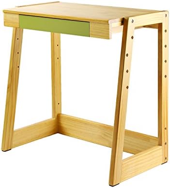 YouHi Height-Adjustable Children's Desk, Kids Solid Wooden Student Writing Desk with Drawer (Desk)
