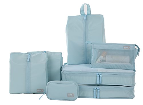 JJ POWER Lightweight Travel Packing Cubes – Multi function, Extra
Durable 7 Piece (Blue)