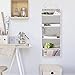 Hanging Wall Organizer, Over The Door File Organizer by Aoolife-Hanging Wall File Folder Office Supplies Storage Organizer with 2 Stainless Steel Hook,4 pocekt Hanging Storage Organizer (Grey)