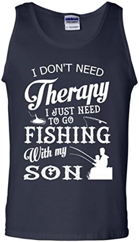 FISHING WITH MY SON Cotton Tank Top For Men
