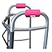 Crutcheze Walker Padded Hand Grip Covers Designed in USA Moisture Wicking, Comfort, Fashion, Washable - Walker Handle Cushion - Mobility Aid Accessories (Pink)