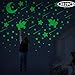 382 Pcs Glow in The Dark Stars Wall Stickers, Glowing Stars for Ceiling and Wall Decals, 3D Glowing Stars Moon Unicorn for Kids Boys Girls Bedding Room Decoration or Party Birthday Gift