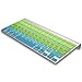 Kuzy - MacBook Keyboard Cover for Older Version MacBook Pro 13, 15, 17 inch and MacBook Air 13 inch, iMac Wireless Keyboard, Apple Computer Accessories Key Board Silicone Skin Protector - Ombre Green