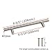Gobrico 30 Pack 160mm T Bar Cabinet Pulls Brushed Nickel Kitchen Cupboard Handles, Satin Nickel Cabinet Handles 6-3/10 inch Hole Centers