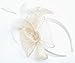 Womens Lady Cocktail Fascinator Hat for Wedding Accessory Ivory