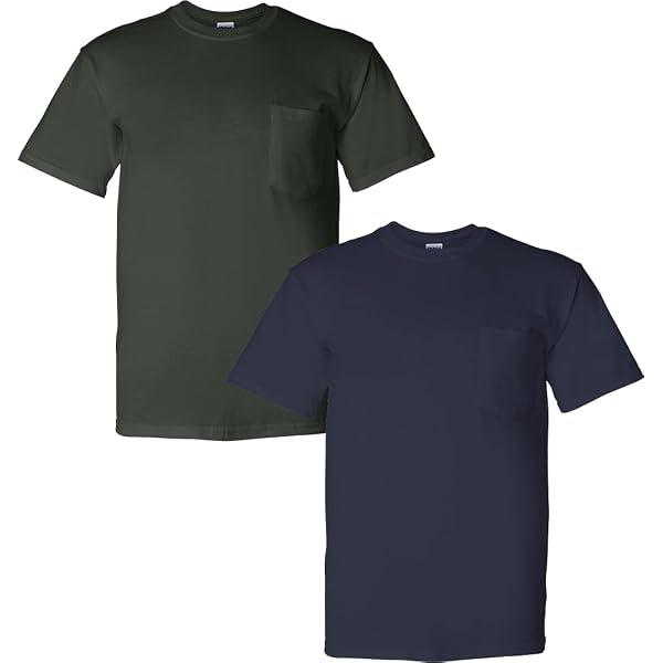 Pack De 2 Camisetas GILDAN Para Hombre - Colores Ceniza Y Azul Claro, Talla XL | 100% Algodón Preencogido