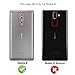 NALIA Leather Look Case Compatible with Nokia 8, Silicone Ultra-Thin Protective Phone Cover Rubber-Case Premium Gel Soft Skin, Shockproof Slim Back Bumper Protector Smartphone Back-Case Shell - Black