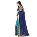 Saree Sari Designer Indian Dress Bollywood Ethnic Party Traditional (Free Size, Blue)