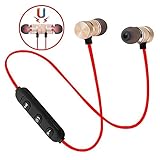 Wireless Bluetooth Headphones, Magnetic Attraction Sweatproof Earphones, in-Ear HiFi Bass Stereo Noise Cancelling Wireless Earbuds, Mini Sport Headset for Workout, Gym & Running