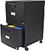 Storex 61312B01C Two-Drawer Mobile Filing Cabinet, 14-3/4w x 18-1/4d x 26h, Black