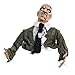 Halloween Haunters Animated Skeleton Zombie Groundbreaker Graveyard Prop Decoration - 3/4 Life-Size, Moving Head & Arms, Scary Screams, LED Eyes - Battery Operated - Haunted House, Graveyard, Entryway