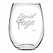 Fineware Liquid Yoga Wine Glass - Funny 15 oz Stemless Wine Glass for Yoga Lovers