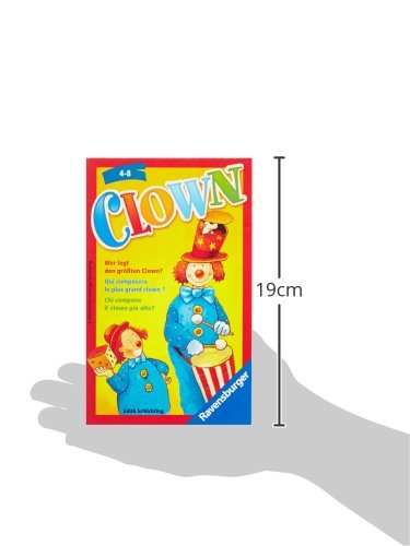 Ravensburger 23115 - Clown, Mitbringspiel für 2-6 Spieler, Kinderspiel ab 4 Jahren, kompaktes Format, Reisespiel, Würfelspiel – Bild 4