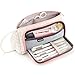 EASTHILL Large Capacity Pencil Case Pen Bag Pouch Holder Multi-Slot School Supplies for Middle High School Office College Teen Girl Adult Simple Storage Big Plaid