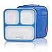 PackTOGO Leakproof Bento Lunch Box Container Set w/ Insulated Lunch Bag for Adults (Blue)