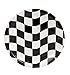 BLUE PANDA 80 Pack Race Car Checkered Flag Paper Plates for Boys Racing Birthday Party Supplies (9 x 9 In)