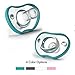 Nanobebe Pacifiers 0-3 Month - Orthodontic, Curves Comfortably with Face Contour, Award Winning for Breastfeeding Babies, 100% Silicon - BPA Free. Perfect Baby Registry Gift 2pk,Teal primary