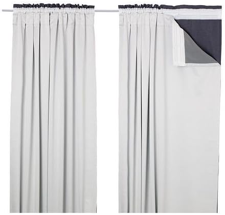 Amazon Com Ikea Glansnava Curtain Liner Pair 56 X 114 Light