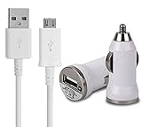Travel Smartphone Charging Kit in White - Includes 1 High Speed Charging, & 1 Wall Adapter - Premium Charging, Syncing & Data Transfer Cord for Android Cell Phones