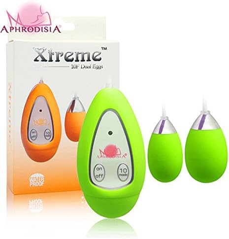 Insunte(TM) 10 Mode Remote Control Double Egg Vi bra tors, 100% Waterproof Speed Jump Egg Love Ball Women Se x Toys[light green]