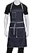 Chef Works Unisex Bronx Bib Apron, Indigo Blue, One Size