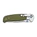 Ganzo G7522 Folding Bowie Hunting Pocket EDC Handle Knife (Green)