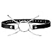 Crazycity New Arrival Stainless Steel Fetish Spider X Style Open Mouth Gag with O-Ring Adjustable Leather Designed Great for Love Game for Men and Women