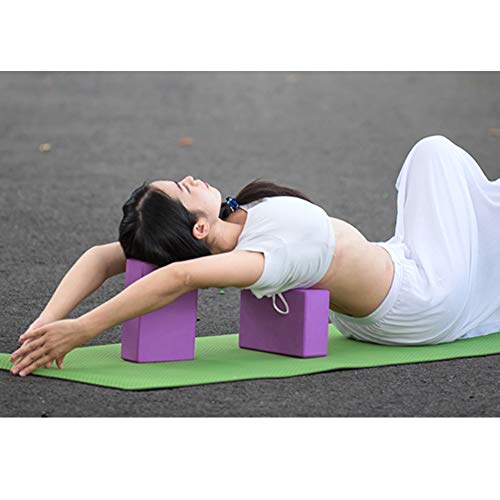 Yoga Block EVA Foam Yoga Brick Exercise Fitness Bricks Lightweight Yoga Aid Tool Great for Yoga and Pilates Purple