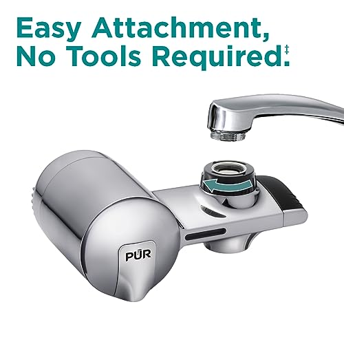 PUR PLUS Faucet Mount Water Filtration System, 3in1 Powerful, Natural