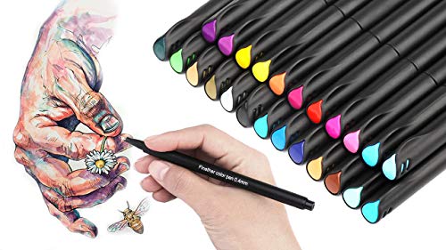 Journal Planner Pens Fineliner Point Markers Colored Pens Set Drawing Pens for Bullet Journaling Writing Note Taking Calendar Coloring Art Office School Supplies, 24 Colors