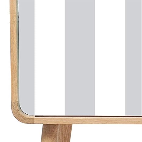 Decochic Carta Adesiva Per Mobili A Righe Bianche E Fondo
