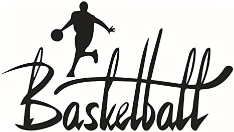 Fangeplus R DIY Removable Basketball Player Lettering Creative Art Mural Vinyl Waterproof Wall Stickers Kids Room Decor Nursery Decal Sticker Wallpaper 19.6''x35.8''