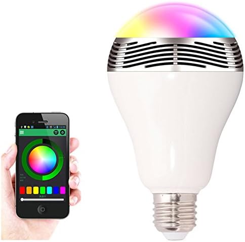Sicneka Colorful LED Blub Light Smart Wireless Bluetooth Speaker 110V - 240V Lamp Speaker