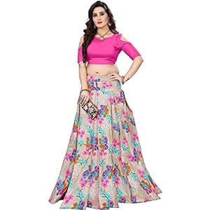 Fabnob Women’s Banglory Silk Printed Semi-Stitched Lehenga Choli21