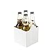 4 Pack Cardboard Beer Bottle Carrier For 12 Ounce Bottles White (10 Count)