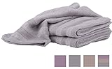 Softest Bamboo Hand Towels - Gray Kitchen Dish Bathroom Baby or Gym Towel - 100% Organic 3 Pc Luxurious Set - 3x More Absorbent than Cotton - Anti-Microbial Naturally Hypoallergenic Odor Resistant