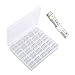 Valar Dohaeris 25 Pieces Transparent Class 15 Sewing Machine Bobbins and 60-Inch Soft Measure Tape with Storage Box Thread Organizer for Brother Janome Pfaff Singer Babylock Kenmore