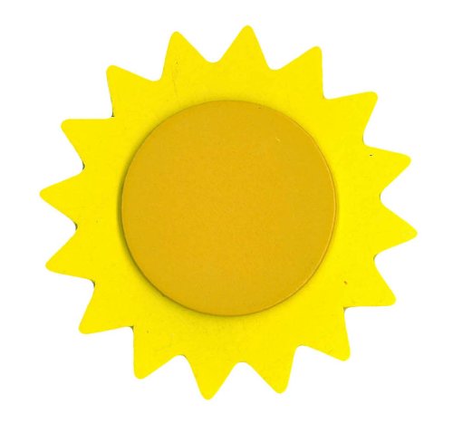 Darice 9199-32 Layered Natural Painted Wood Cutout, Summer Sun