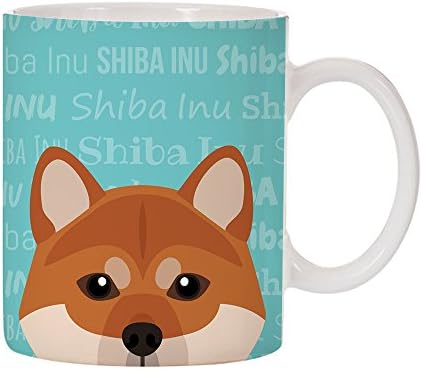 Adorable Dog Breed Design 11oz Ceramic Coffee Mug (Shiba Inu)