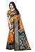 Shonaya Women's Party Wear Bandhani Bhaglpuri Art Silk Printed Saree Sari (Yellow)