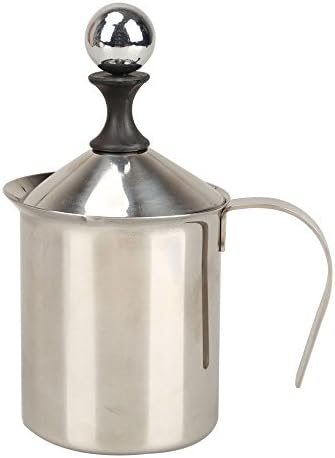Milk Frother - Stainless Steel Double Mesh Cappuccino Coffe Foamer 400ml