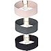 Tpocean 3 PCS Fancy Black Grey and Pink Thick Women's Choker Necklace Set for Girls