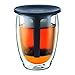 Bodum 12-Ounce Tea for One, Double Wall Glass with Strainer, Black
