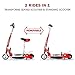 Overwhelming E120 Adjustable Handlebar and Seat Folding Electric Scooter for Kids,177lbs Max Weight Capacity No Kick to Start Motorized Scooters with Removable Seat