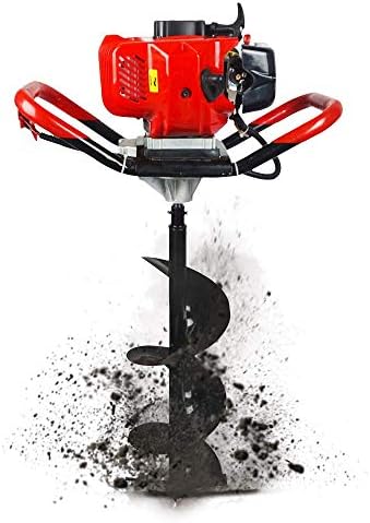 DCHOUSE 52CC 2 Stroke Gas Powered Post Hole Digger With Auger 6" + 10" Bits Garden Tools