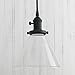 PERMO Pendant Lights Farmhouse Pendant Light with Funnel Flared Glass Clear Glass Shade Industrial Vintage Hanging Pendant Light Fixture Black
