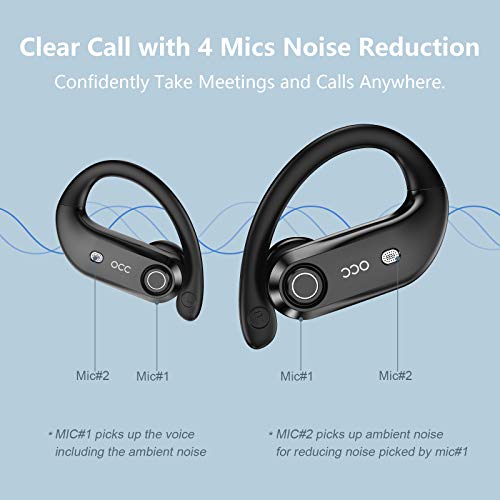 Bluetooth Headphones 4-Mics Call Noise Reduction 64Hrs IPX7 Waterproof Power Bank Occiam Wireless Earbuds Over Ear… - Image 4