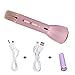 HTRise 08 Rose Gold Portable Karaoke Player Wireless Bluetooth Speaker Microphone KTV, and Singing Record