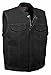 Milwaukee Leather Men's Concealed Snap Denim Club Style Vest w/Hidden Zipper (Black, M)